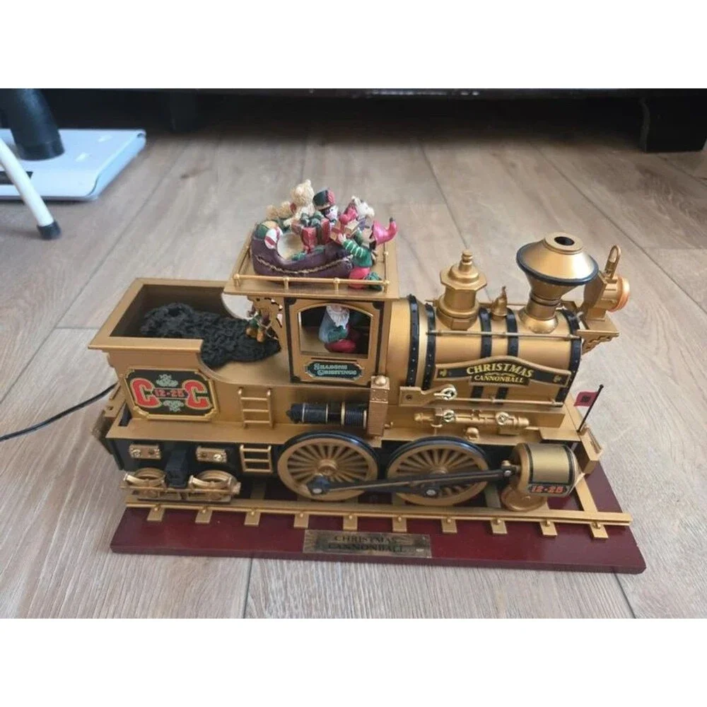 Vintage Mr.Christmas Gold Label Cannonball Train Plays 16 Song,running & Ligth